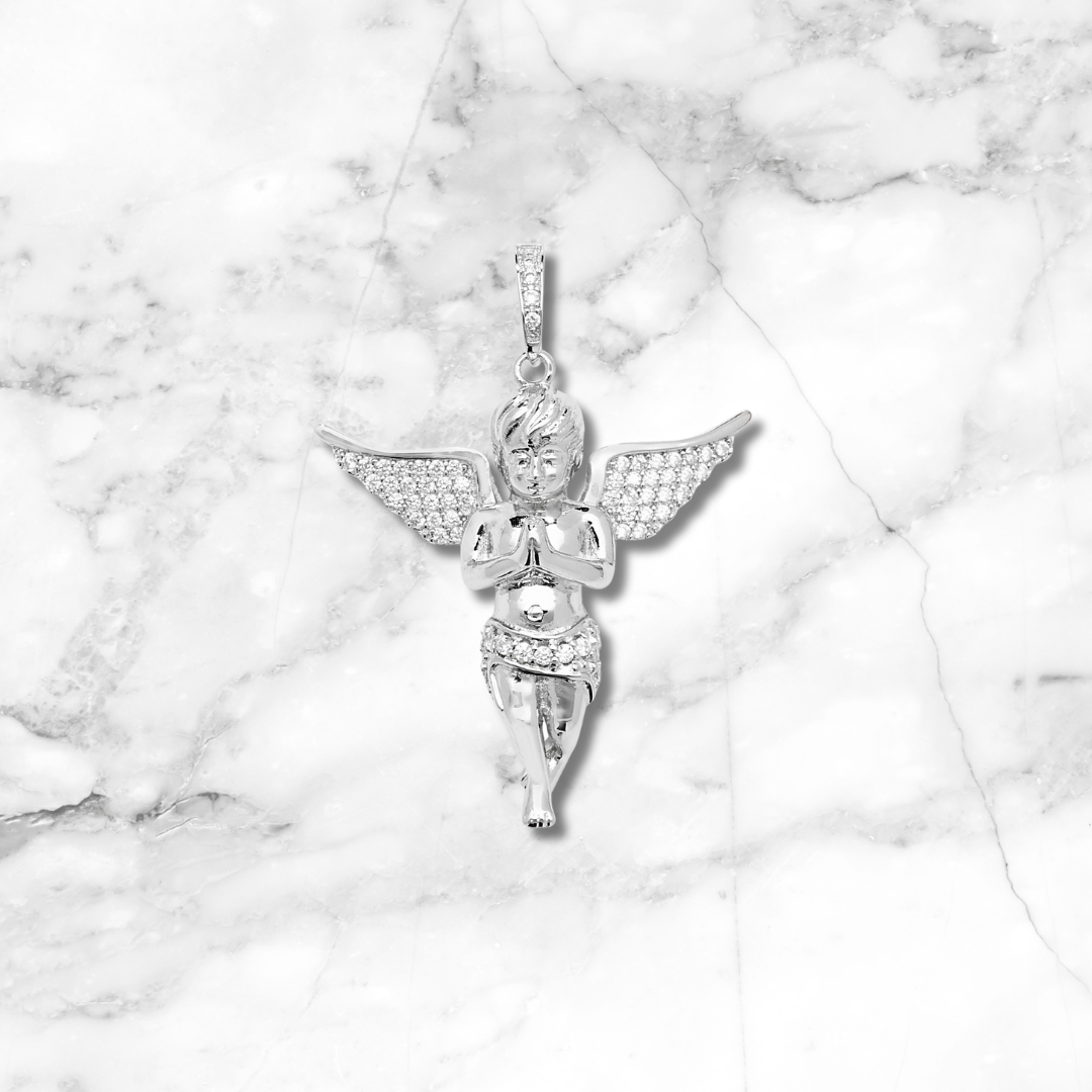 Small Diamond Angel Pendant