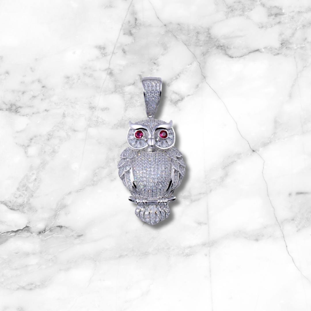 Diamond Owl Pendant