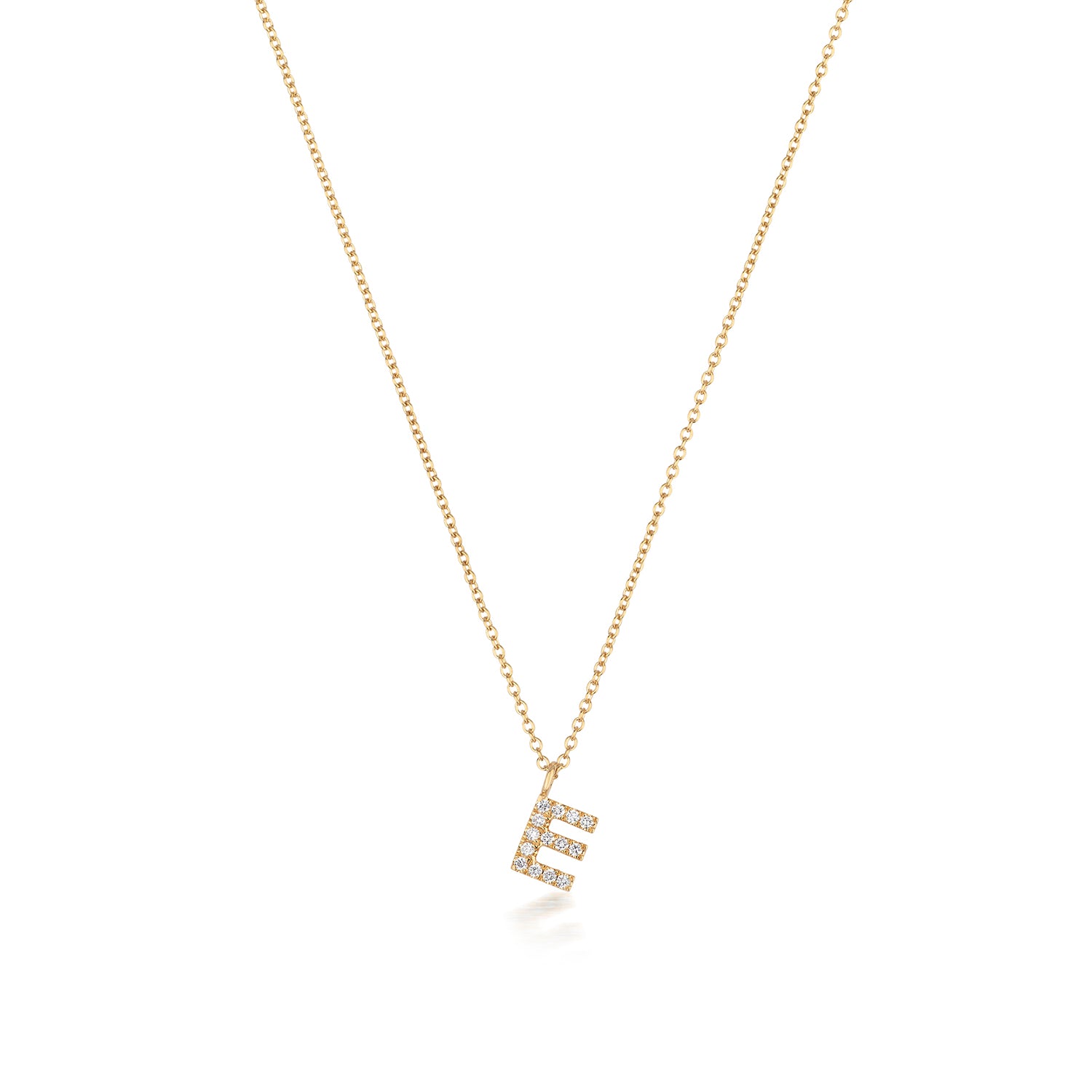 Micro Diamond Letter Necklace