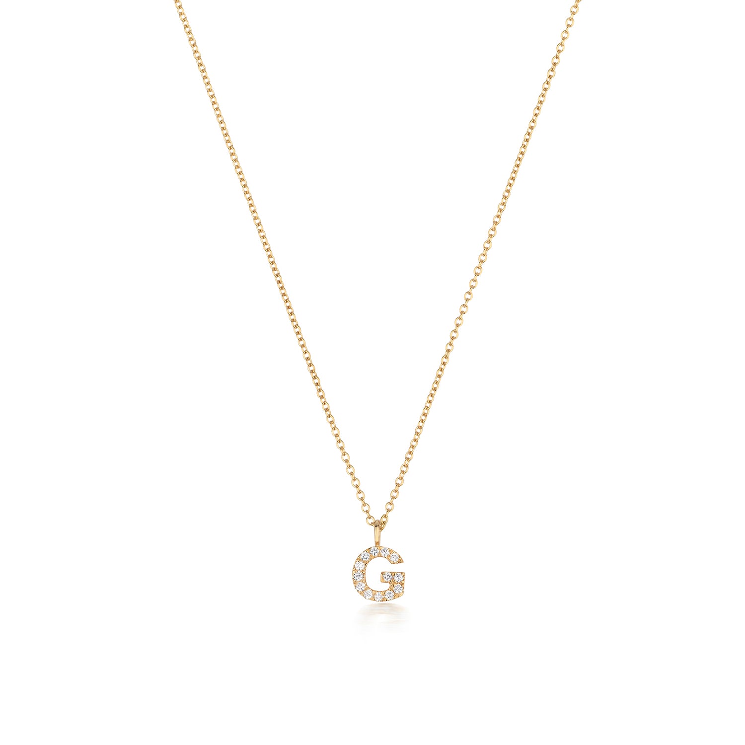 Micro Diamond Letter Necklace