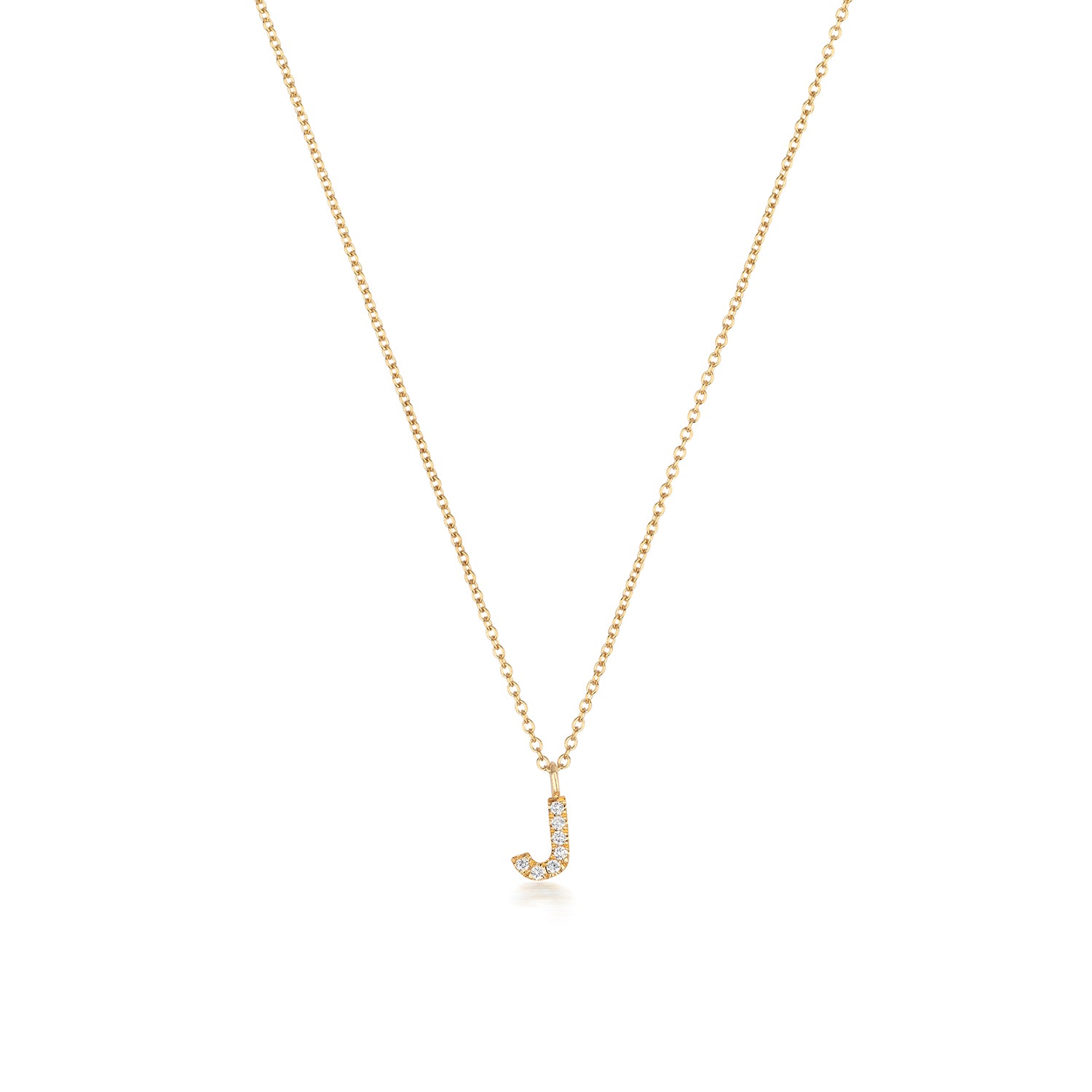 Micro Diamond Letter Necklace