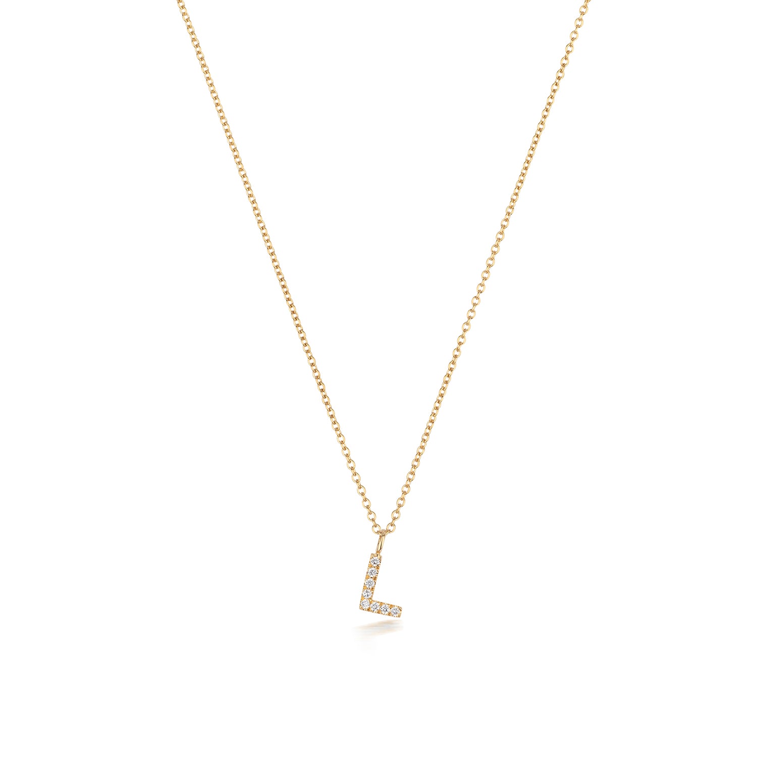 Micro Diamond Letter Necklace