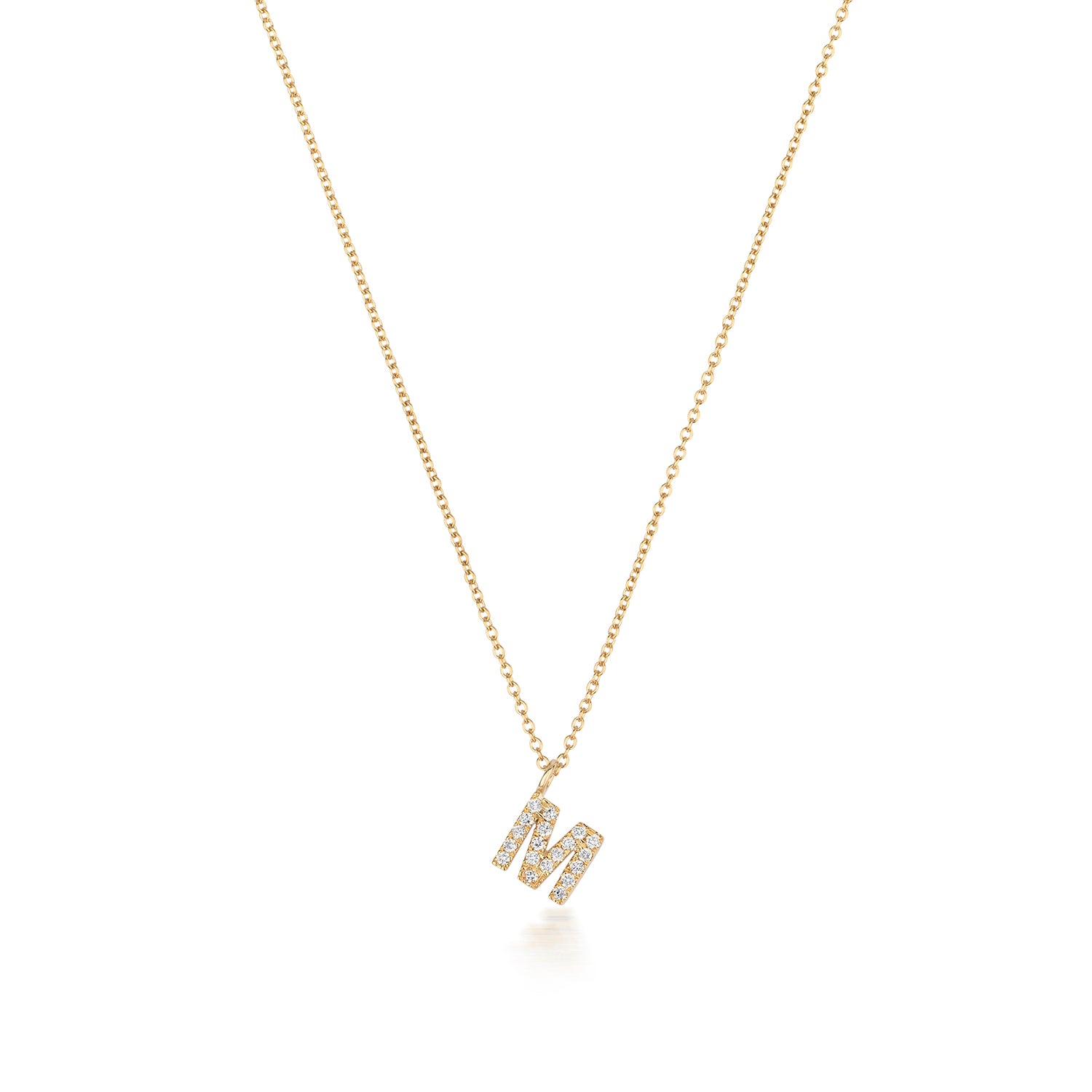 Micro Diamond Letter Necklace