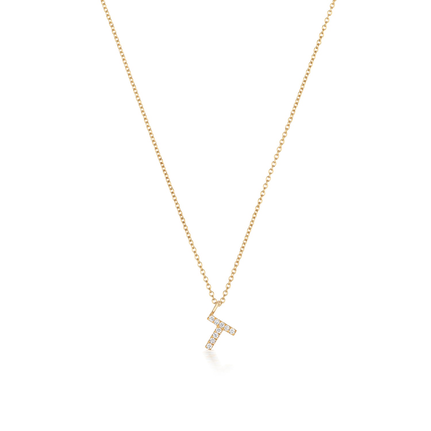 Micro Diamond Letter Necklace