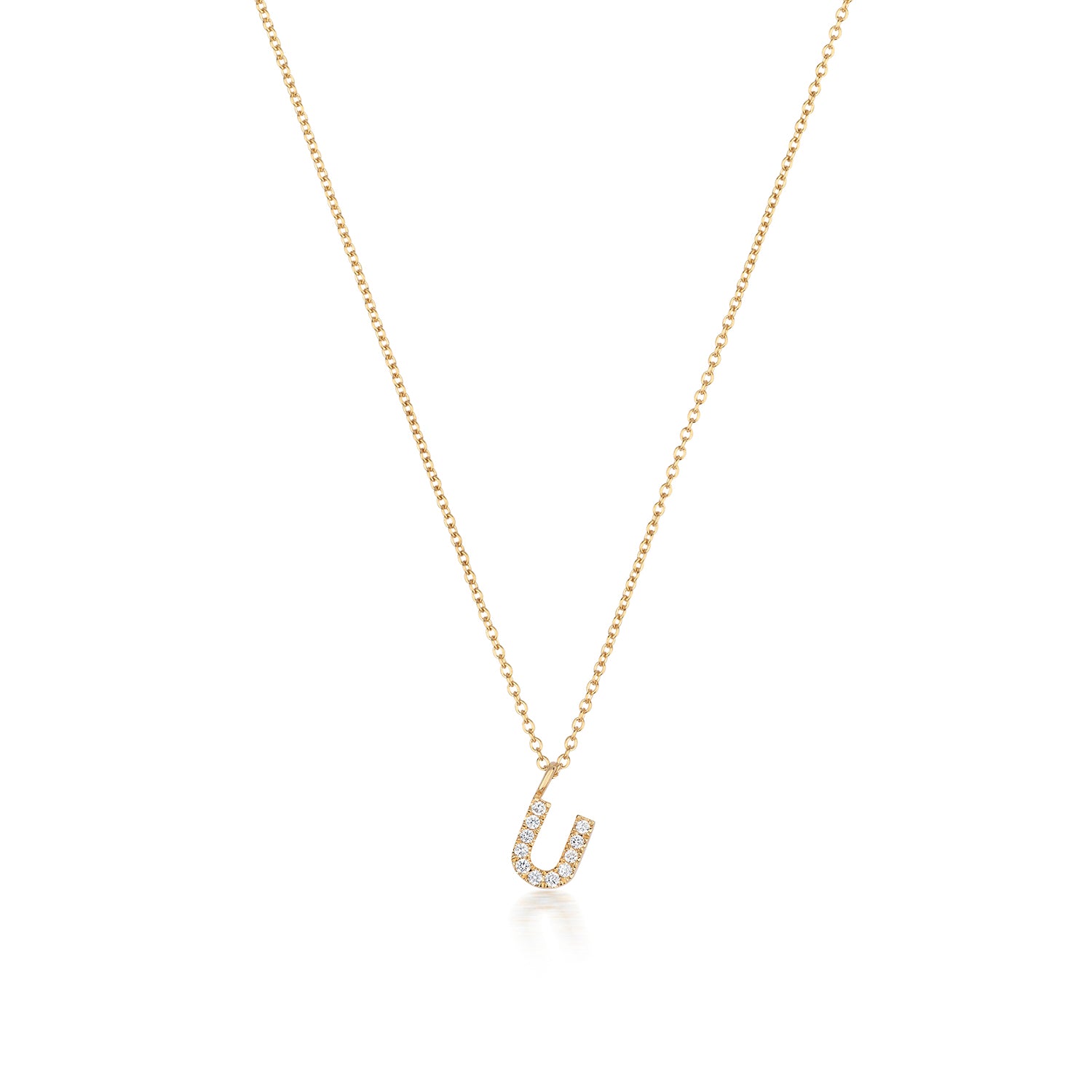 Micro Diamond Letter Necklace